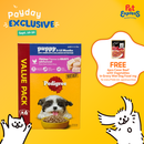 Pedigree Puppy Chicken Chunks in Gravy Value Pack Wet Dog Food 130g (6s)