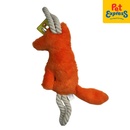 Pet Pals Plush Squeaky Red Squirrel with Rope Dog Toy 45cm