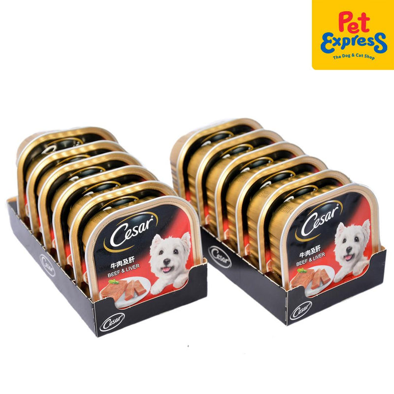 Cesar Adult Beef and Liver Wet Dog Food 100g (12 pcs)