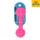 Approved Dumbell with Spike Dog Toy 6 inches Pink