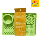 Pet Express 6 in 1 Silicone Slow Feeder and Lick Mat Green