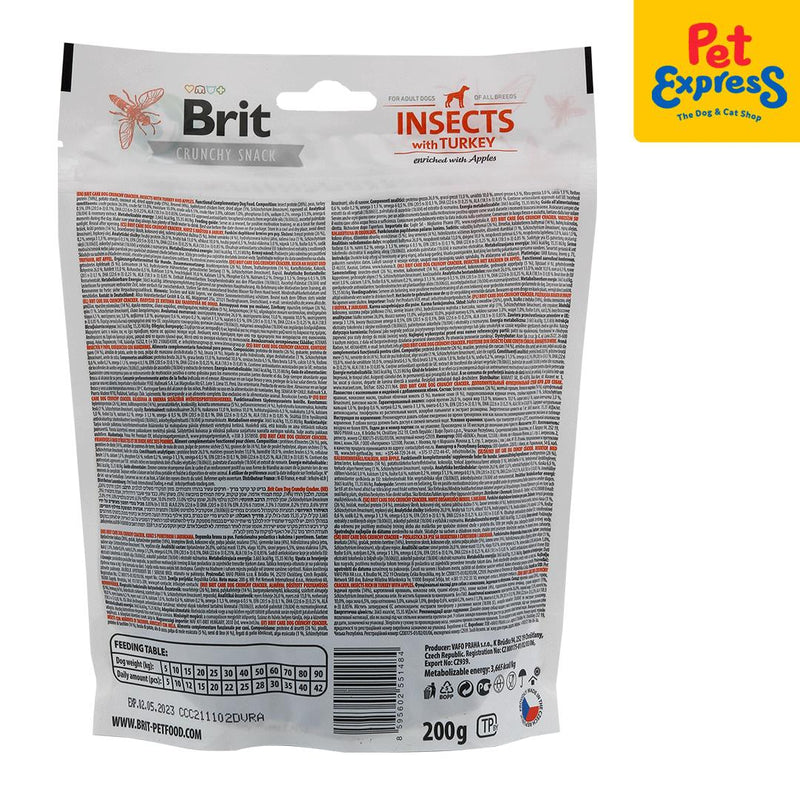 Brit Care Adult Turkey Crunchy Snack Insect Dog Treats 200g