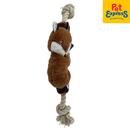 Pet Pals Plush Squeaky Fox in the Tree Dog Toy 28cm