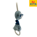 Pet Pals Plush Squeaky Elastic Sloth with Rope Dog Toy 28cm