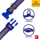 Lucky Dog Reflective 25m Dog Collar Large Royal Blue