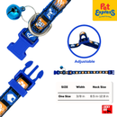 Lucky Dog 3/8 Printed Dog Collar Blue