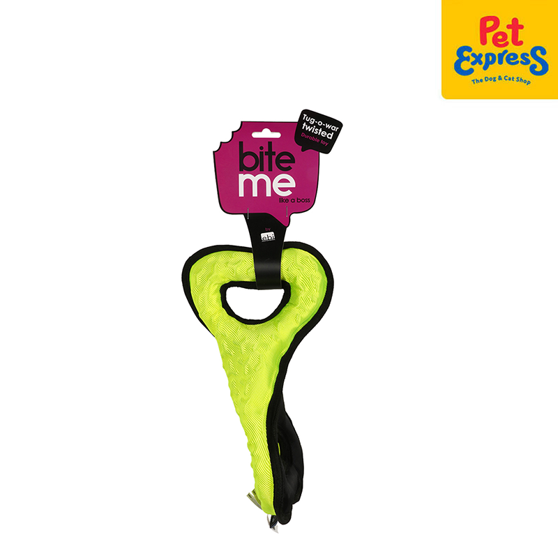 [FOR PRE-ORDER] Bite Me Tug-O-War - Twisted Dog Toy Yellow Green