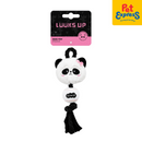 Happy Pet Luuks Up Panda Black White Tennis Dog Toy