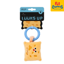 Happy Pet Luuks Up Cookie Yellow Tug Dog Toy
