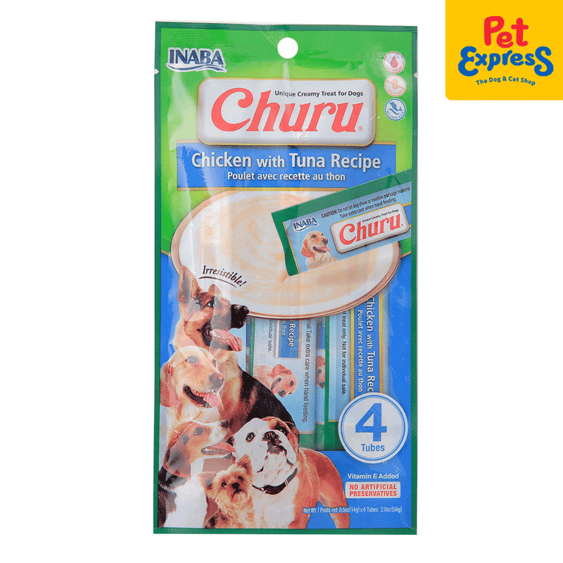 Inaba Churu Chicken with Tuna Recipe Dog Treats 14gx4 (USD-612) (Expiration Date: February 2026)