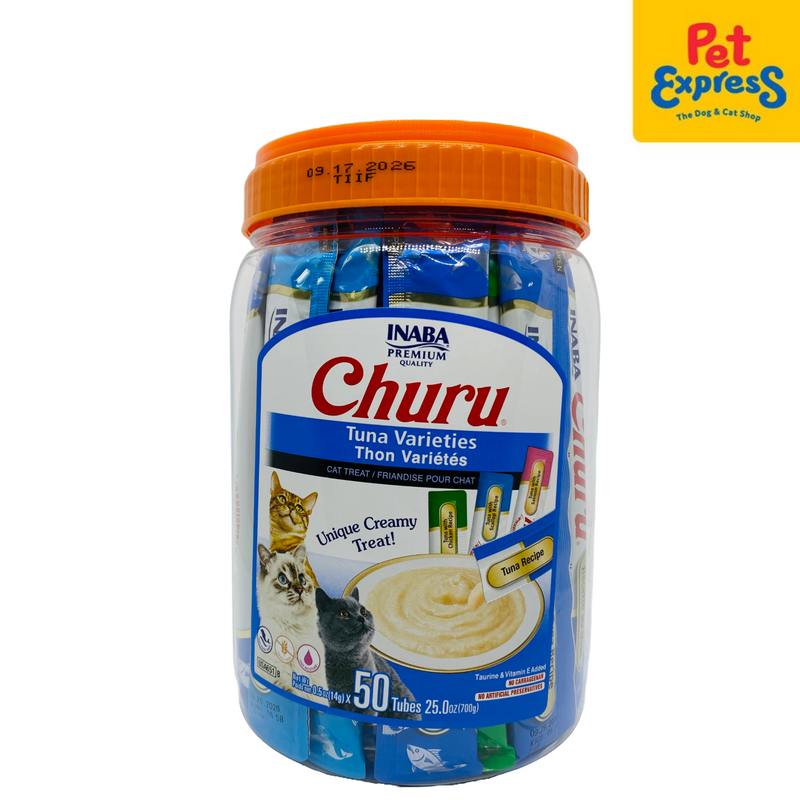 Inaba Tuna Varieties Jar Cat Treats 14gx50 (USA-651B)