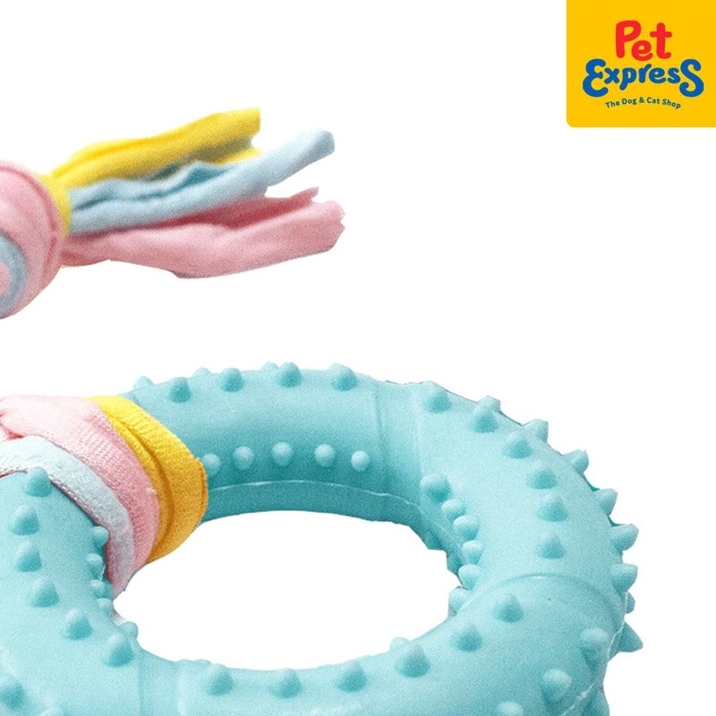 Doggo Spiky Hoop Dog Toy Blue
