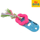 Approved Teether Star with Rope Dog Toy Pink