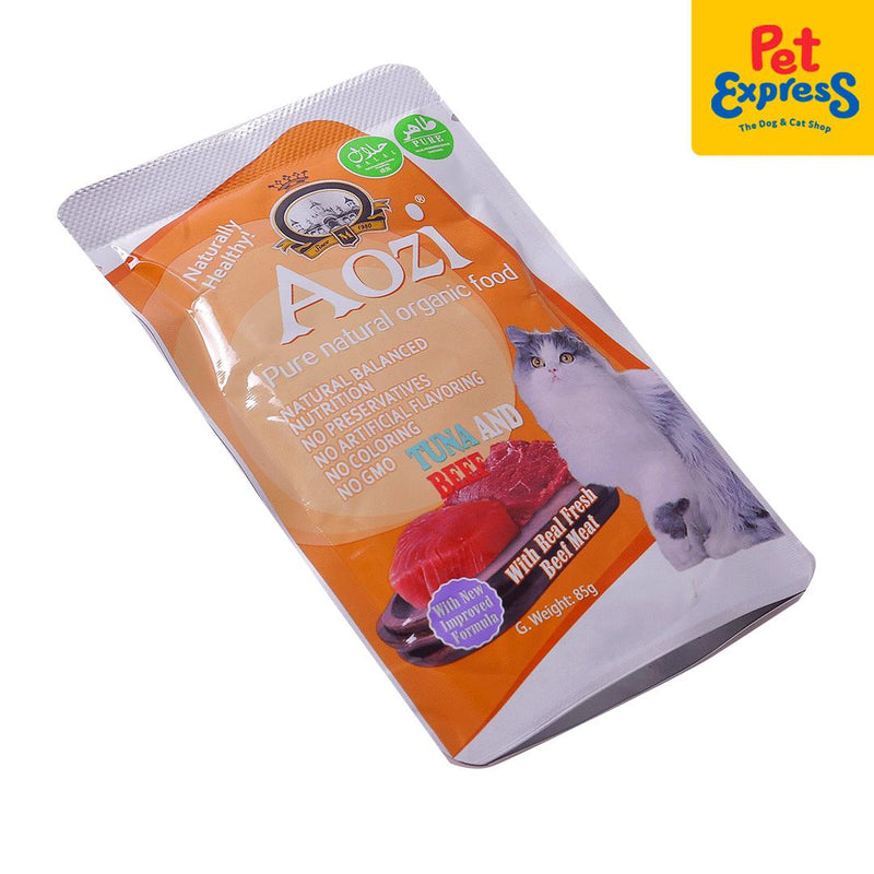 Aozi Tuna and Beef Wet Cat Food 85g (15 pouches)