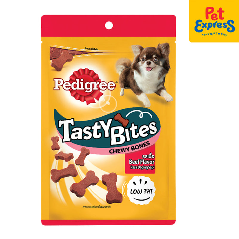 Pedigree Tasty Bites Chewy Bones Beef Dog Treats 50g (Expiration Date: March 2026)