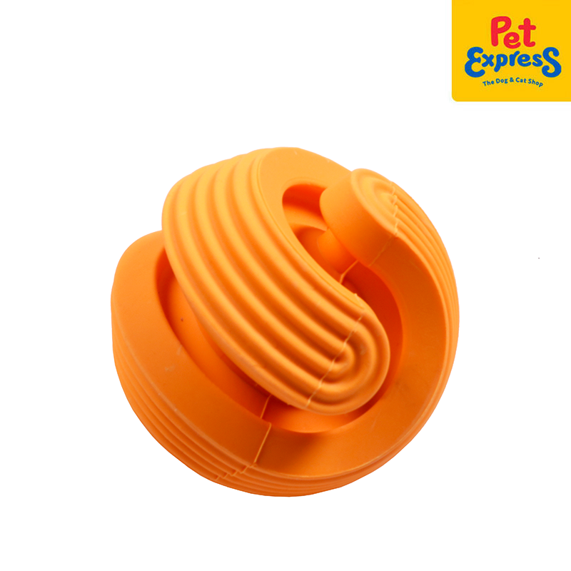 [FOR PRE-ORDER] Bite Me Snack My Ball - Snack Dog Toy Orange