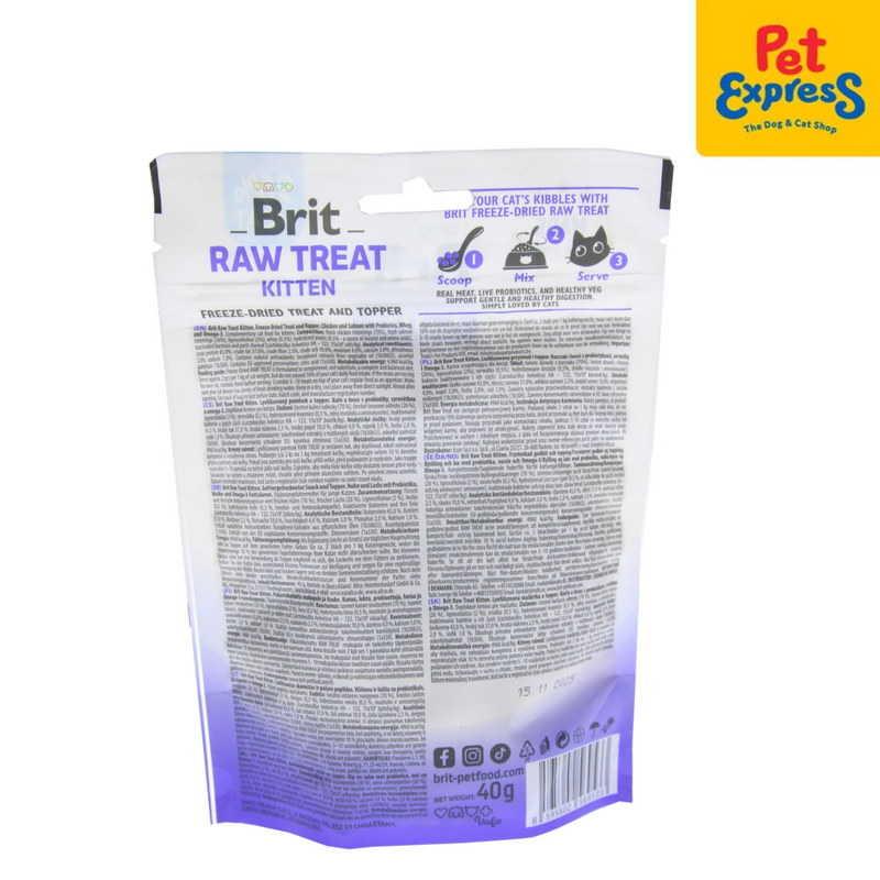 Brit Care Freeze Dried Topper Raw Treat Kitten Cat Treats 40g