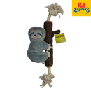 Pet Pals Plush Squeaky Sloth in the Tree Dog Toy 28cm