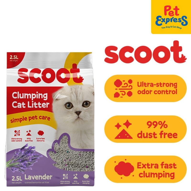 Scoot Clumping Lavender Cat Litter 2.5L