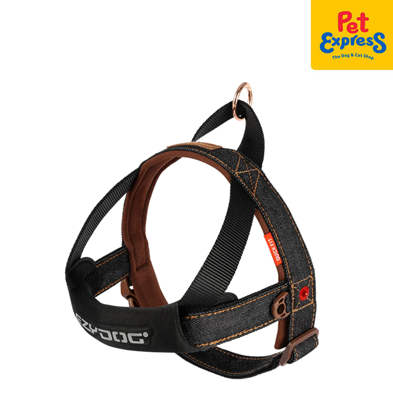 EzyDog Quickfit Dog Harness Medium Black Denim