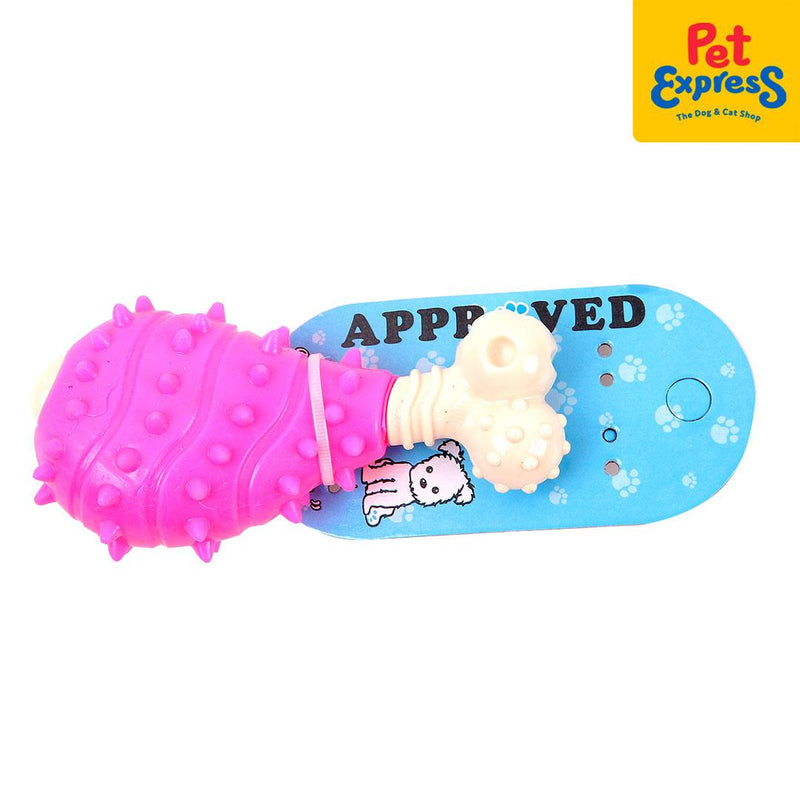Approved Chicken Leg with Spike Dog Toy Pink