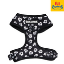 Bark and Spark Mickey Mouse Dog Harness Extra Large Black and White
