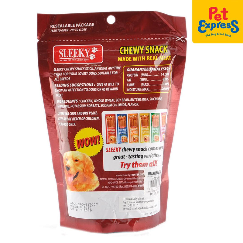 Sleeky Chewy Snack Strap Chicken Dog Treats 175g