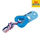 Approved Teether Triangle with Rope Dog Toy Blue
