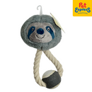 Pet Pals Plush Squeaky Sloth with Ball Dog Toy 25cm
