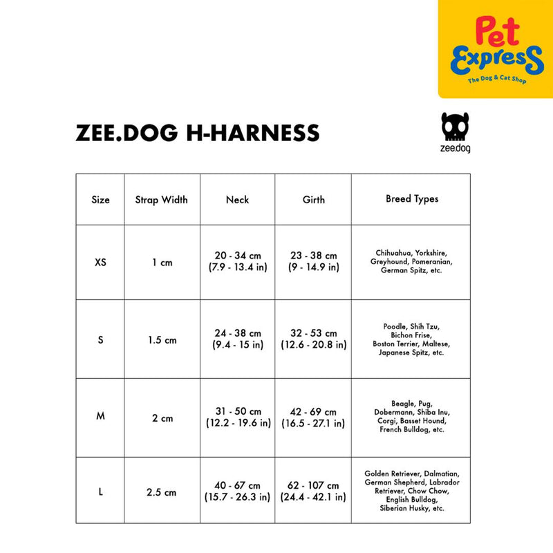 Zee.Dog Neopro Dog H-Harness Small Blue