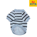 Pet Express Shirt Stripes Heart Dog Apparel Small Gray