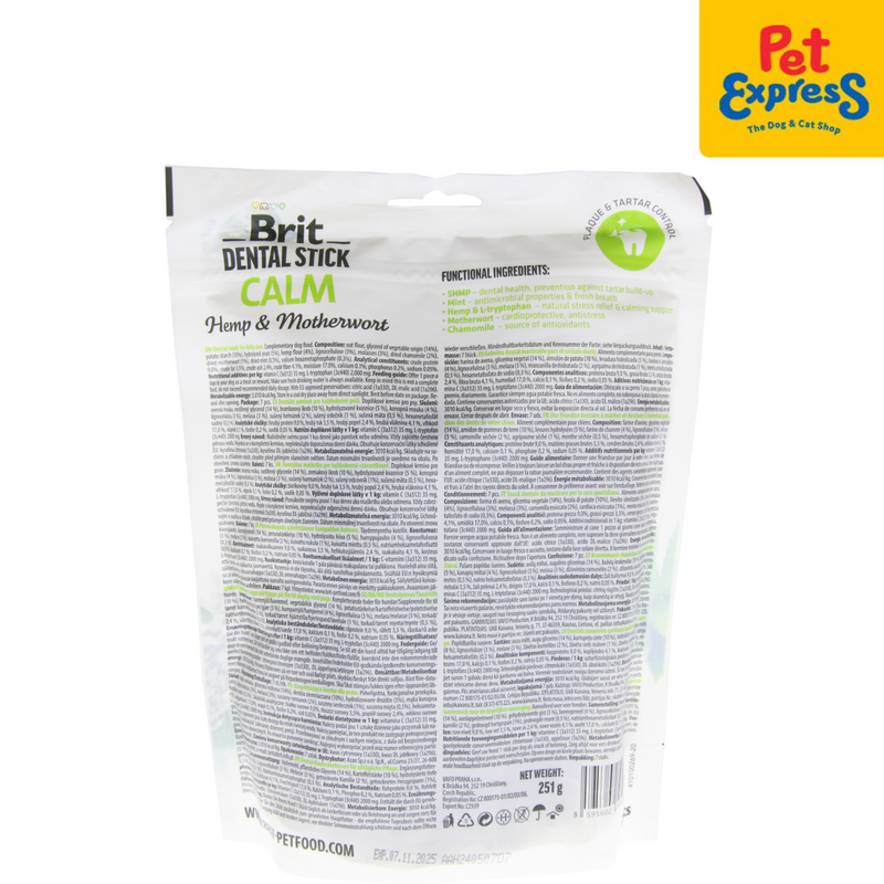Brit Dental Stick Calm Dog Treats 251g