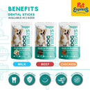Doggo Dental Sticks Milk Dog Treats Mini Pouch 80g