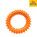 Lucky Dog Spiky Ring Dog Toy Orange