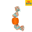 Lucky Dog Double Dental Rope Dog Toy Orange