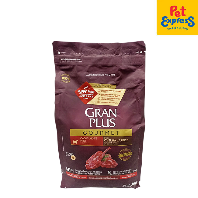 GranPlus Gourmet Puppy Mini Lamb and Rice Dry Dog Food 3kg