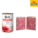 Brit Pate and Meat Beef Wet Dog Food 400g (Single)