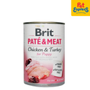 Brit Pate and Meat Puppy Chicken and Turkey Wet Dog Food 400g (Single)