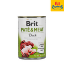 Brit Pate and Meat Duck Wet Dog Food 400g (Single)