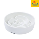 M-Pets Serene Ceramic Rose Pet Bowl Pearl Mist