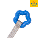 Lucky Dog Squeaky Paw Plush Teether Dog Toy Blue
