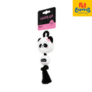 Happy Pet Luuks Up Panda Black White Tennis Dog Toy