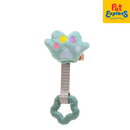 Lucky Dog Squeaky Paw Plush Teether Dog Toy Green