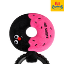 Happy Pet Luuks Up Black Pink Donut Dog Toy