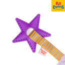 Lucky Dog Squeaky Bunny Plush Teether Dog Toy Lavender