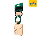 Happy Pet Luuks Up Toast Green Tug Dog Toy