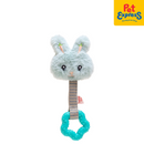 Lucky Dog Squeaky Bunny Plush Teether Dog Toy Mint Green