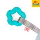 Lucky Dog Squeaky Bunny Plush Teether Dog Toy Mint Green