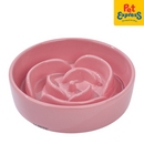 M-Pets Serene Ceramic Rose Pet Bowl Pink Coral