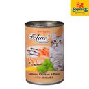 Feline Gourmet Sardines Chicken and Prawn Wet Cat Food 400g (Single)